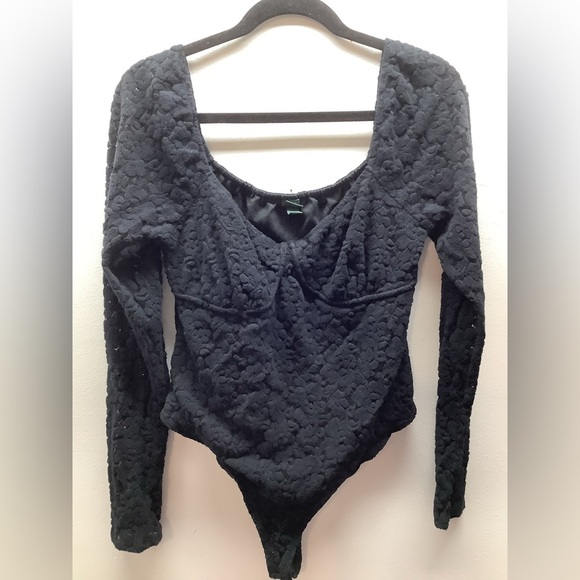 Wild Fable Size XL Bodysuit Black Long-sleeve and White Sleeveless Preloved - Picture 2 of 5